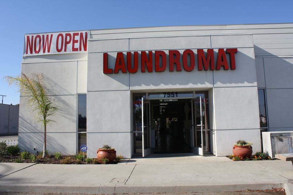 Now-open laundromat storefront